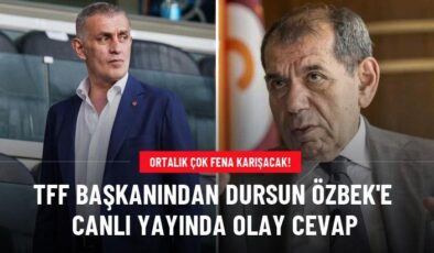 TFF başkanından Dursun Özbek’e canlı yayında olay cevap