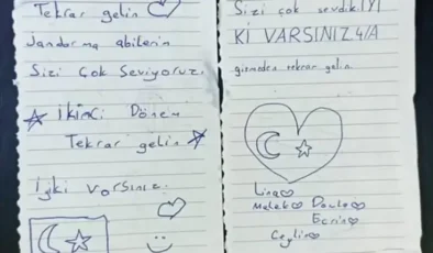 Öğrencilerden Jandarmaya Sevgi Dolu Not