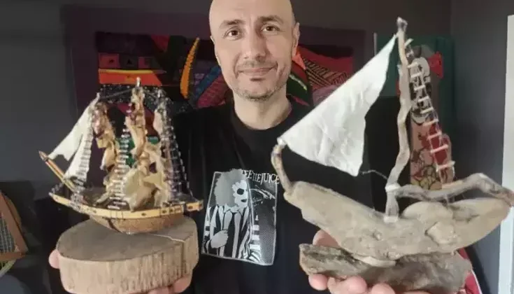 Görsel Sanatlar Öğretmeni, Doğal Malzemelerle Sanat Eserleri Yaratıyor