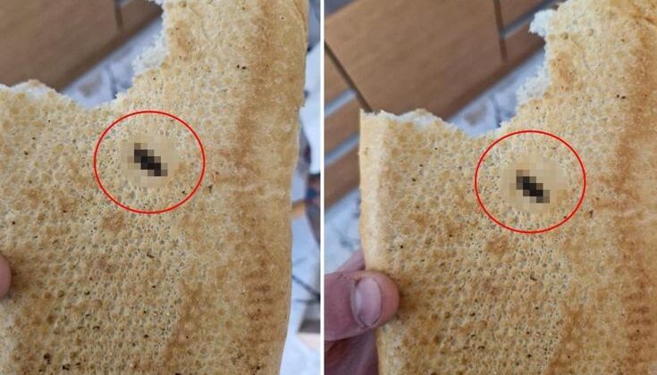 Vatandaşa satılan ekmeğin içinden çıkana bakın